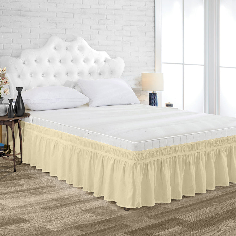 Ivory Wrap Around Bed skirt in Microfiber – Comfort Beddings