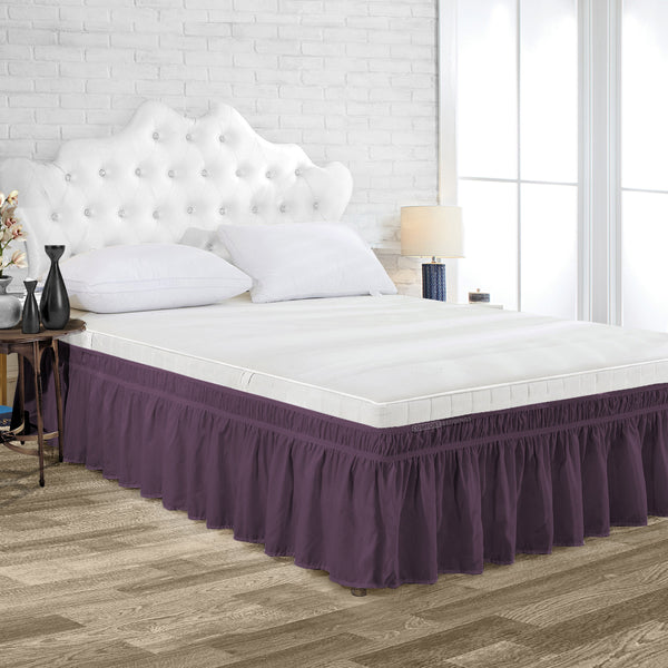 plum bed skirt