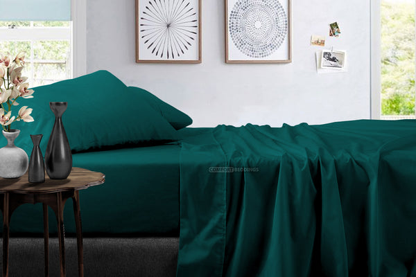 Beautiful Teal Bed Sheets with Extra Deep Pocket