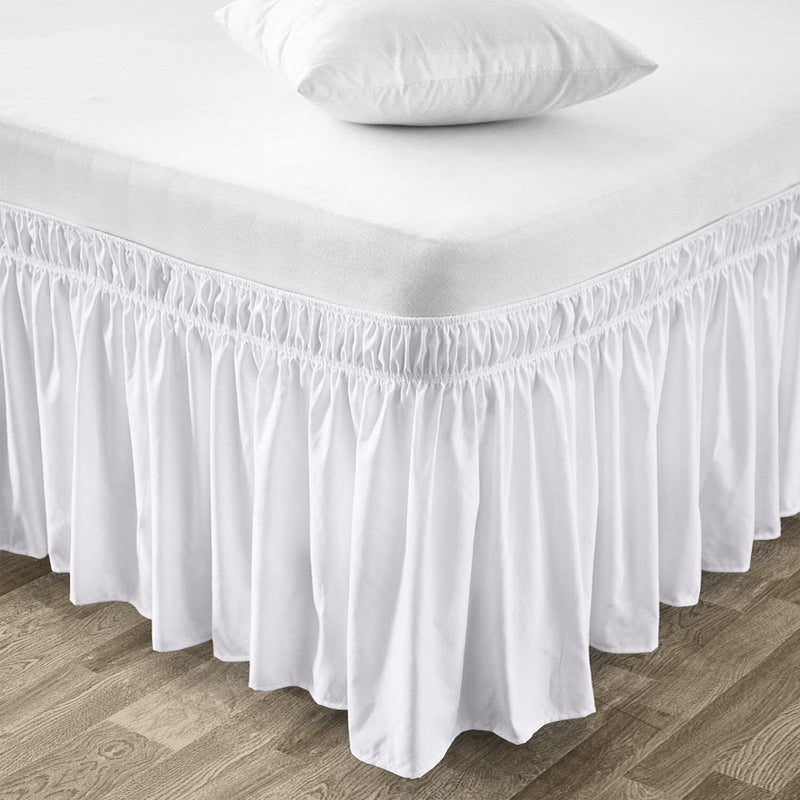 Wrap around Bed skirt -Decorative Easy Fitting – Comfort Beddings