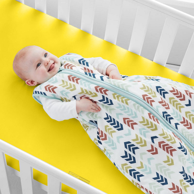 Yellow Fitted Crib Sheets