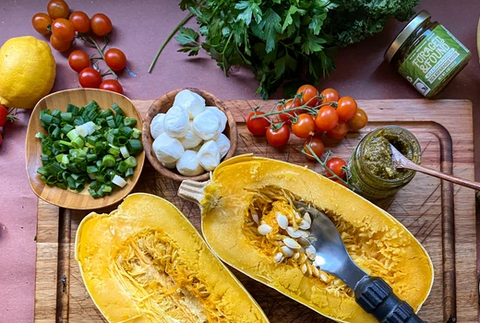 sea-asparagus-pesto-spaghetti-squash