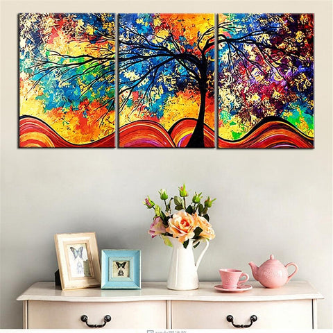 5 pièces HD peinture eau couleur arbre de vie paysage affiche pour moderne  décoratif chambre salon maison mur Art décor | AliExpress
