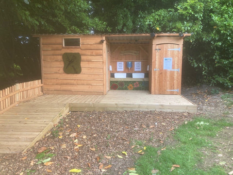 Camping compost toilet block for school 