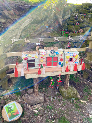 Colourful fairy house dwelling Studfold Farm 