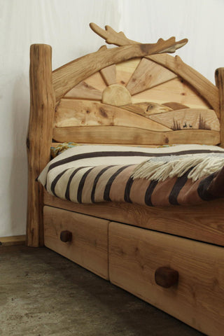 Sturdy Bed Frame - With Side Drawers for Storage