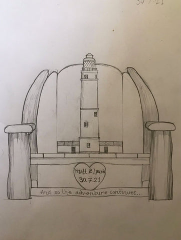 lighthouse bench sketch