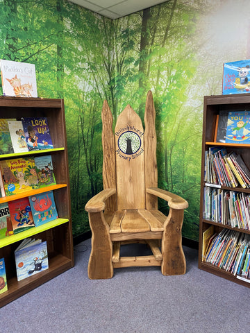 Hand-made wooden  story telling chair 