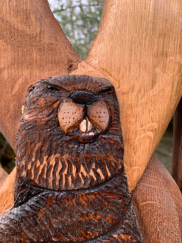 carved beaver