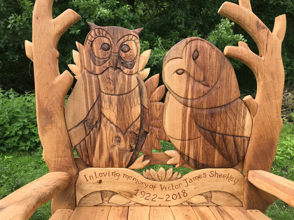 Wooden Remembrance bench