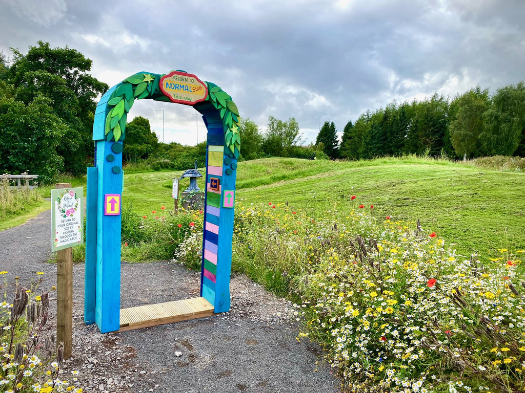 wooden arch for visitors centre