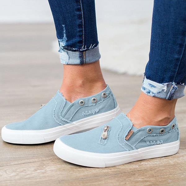 Women Mariachi Distressed canvas Sneaker Shoes - Cicicloth