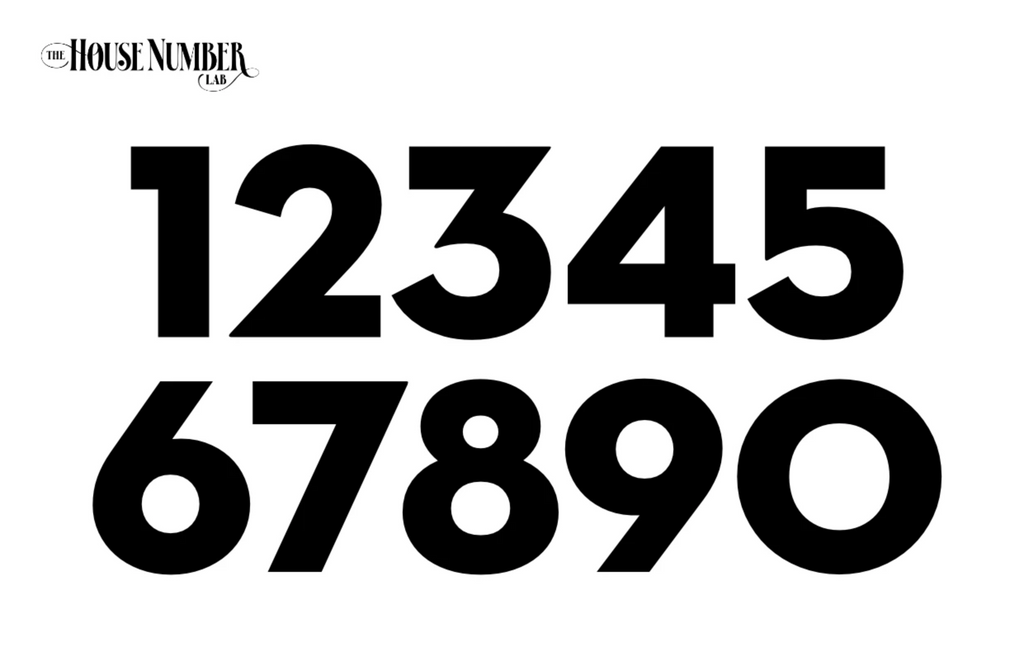 Case Study Modern House Number Font