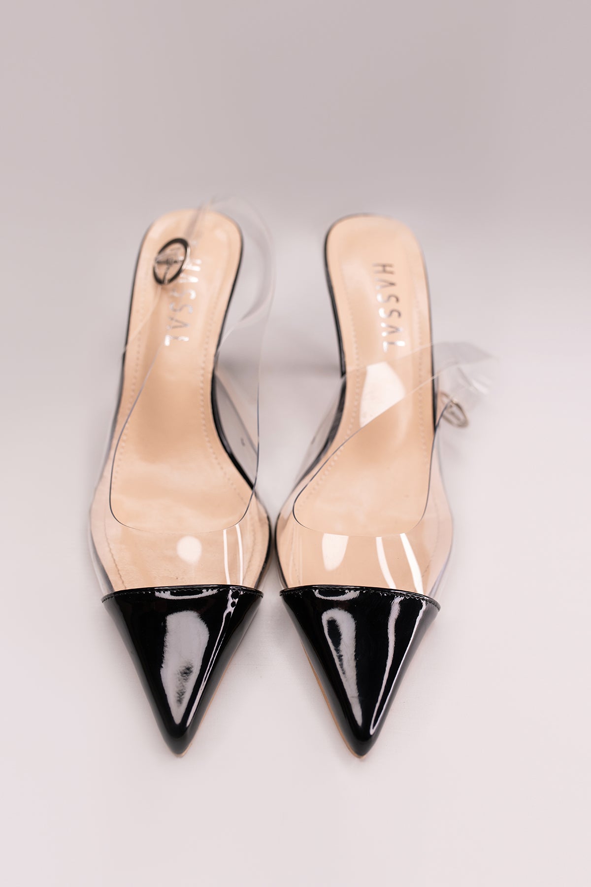 New PVC Black Small Heels – Hassal