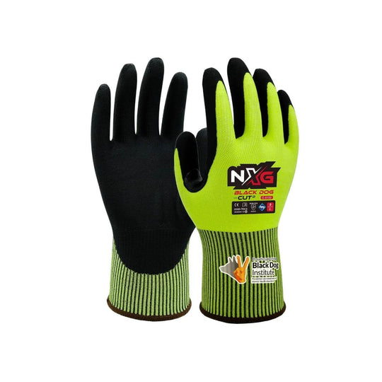 72 Wholesale Gloves Max Impact Rhino Flex High Vis Yellow Medium