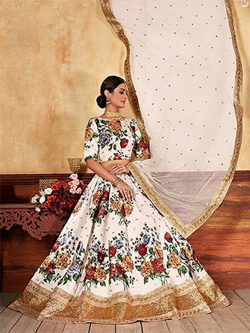 Cream Lehenga Set Online