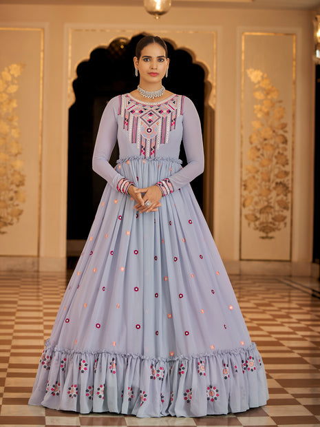 Designer Party Wear Indian Gown - Evilato Online Shopping