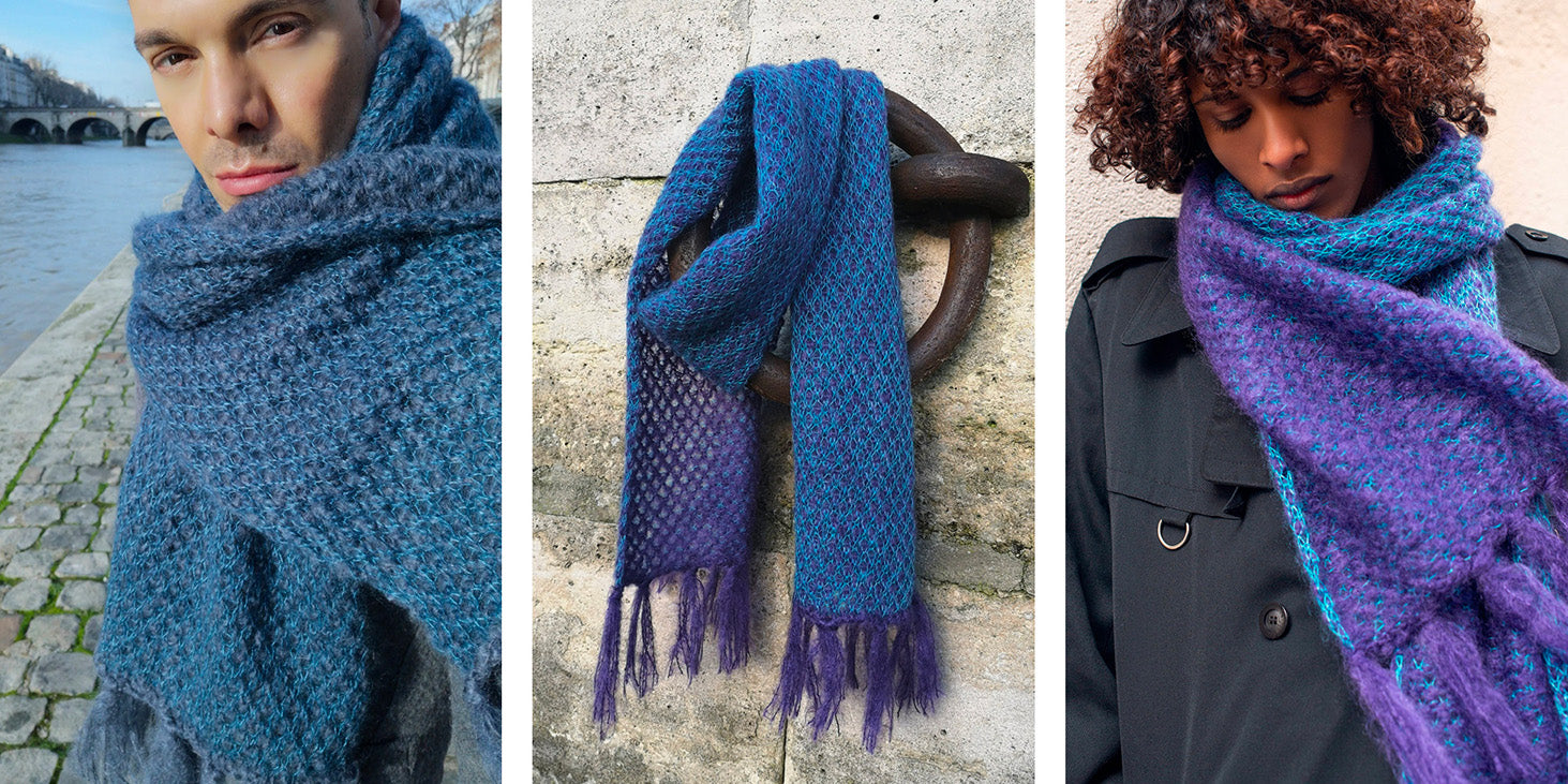 designer knitted scarves