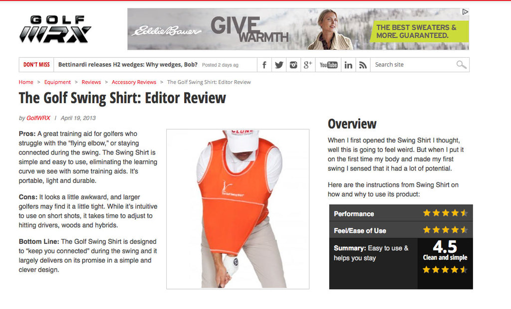 golf swing shirt review