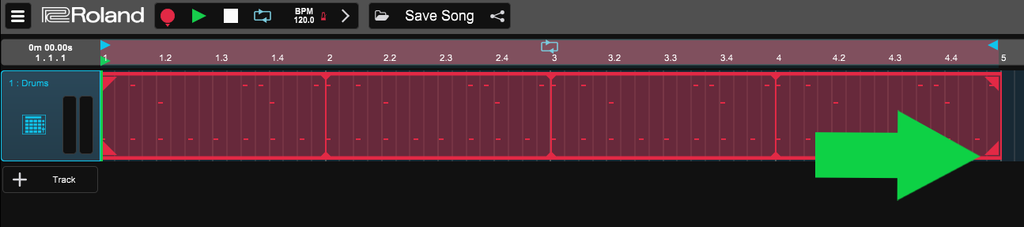 Zenbeats drag file to the right