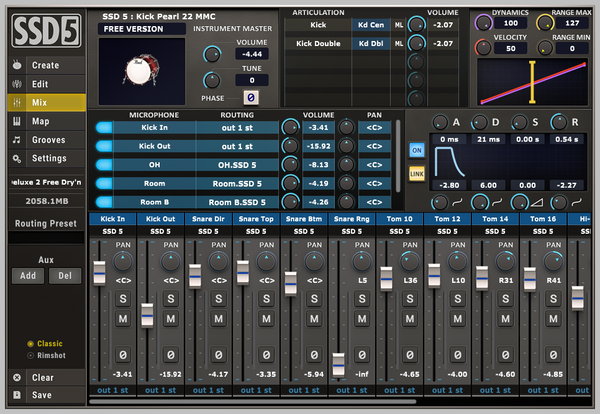 SSD5 Mixer Tab