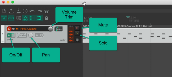 Reaper Intrument Track Controls