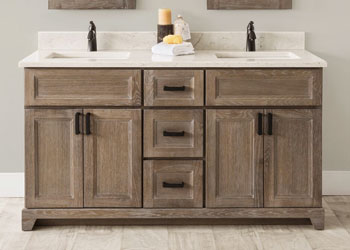 Rock Solid Stonewood Weathered Oak Vanity