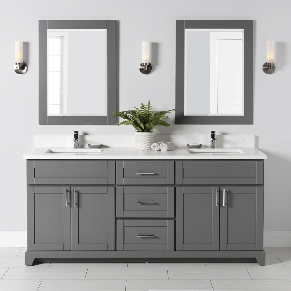 Stonewood 72 Double Bowl Vanity With Quartz Top Millcreek Bath And Kitchen