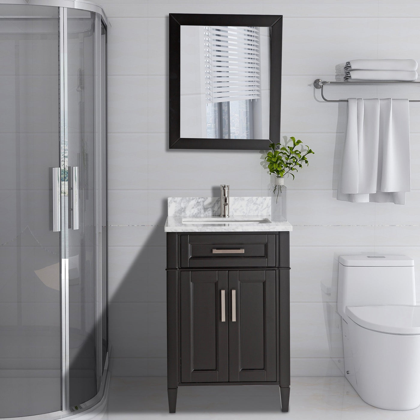 Sydney 24 Single Sink Bathroom Vanity Set With Sink And Mirror Millcreek Bath And Kitchen