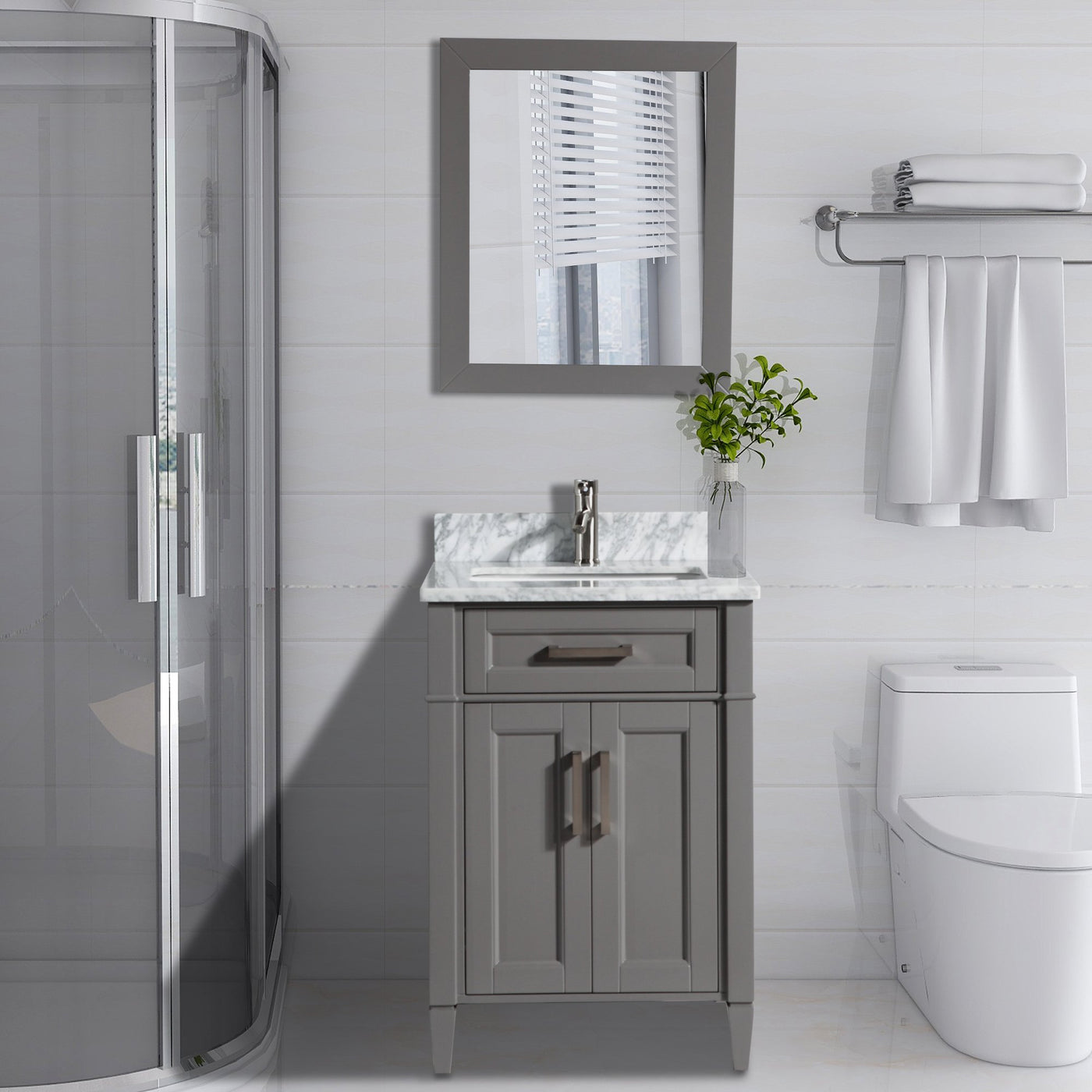 Sydney 24 Single Sink Bathroom Vanity Set With Sink And Mirror Millcreek Bath And Kitchen