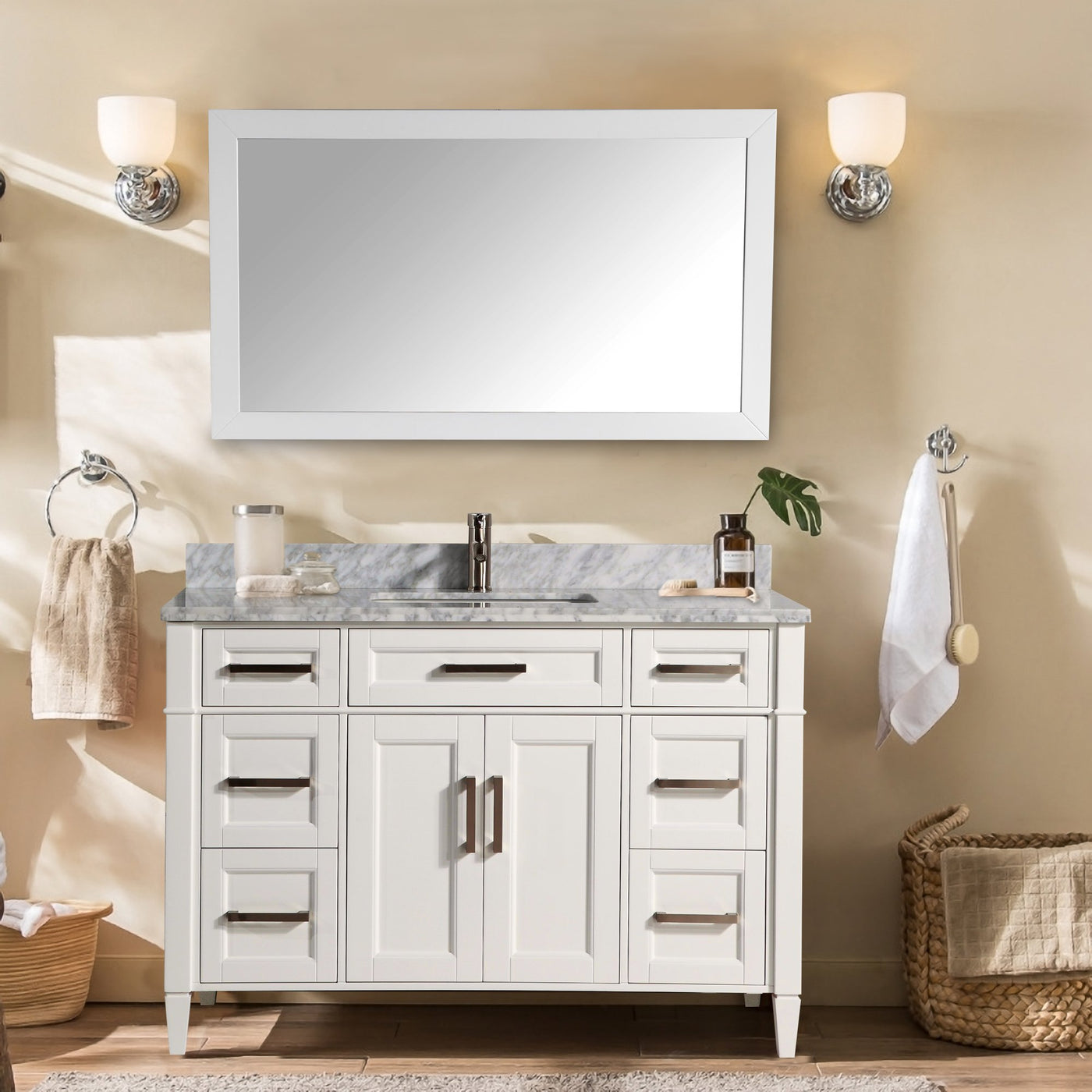 Sydney 60 Single Sink Bathroom Vanity Set With Sink And Mirror Millcreek Bath And Kitchen