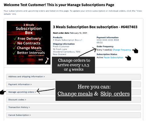Manage your subscription
