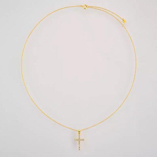 Cross White Necklace