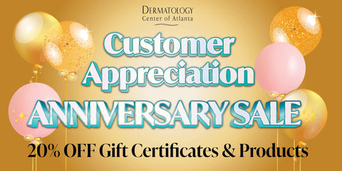 Customer Appreciation Anniversary Sale 20% Off Gift Certificates and Products
