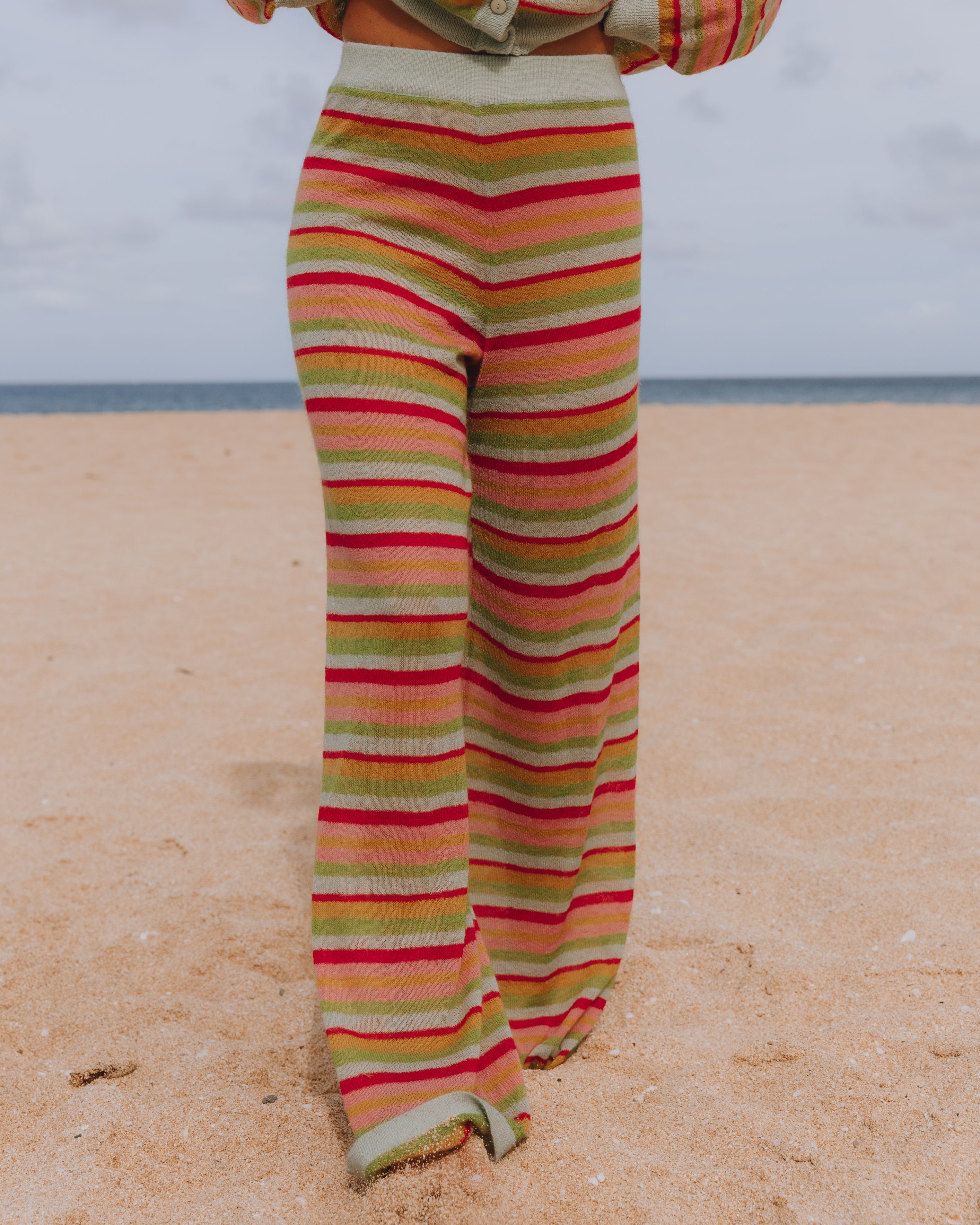 Striped Knit Pants in Multicoloured  Marni  Mytheresa
