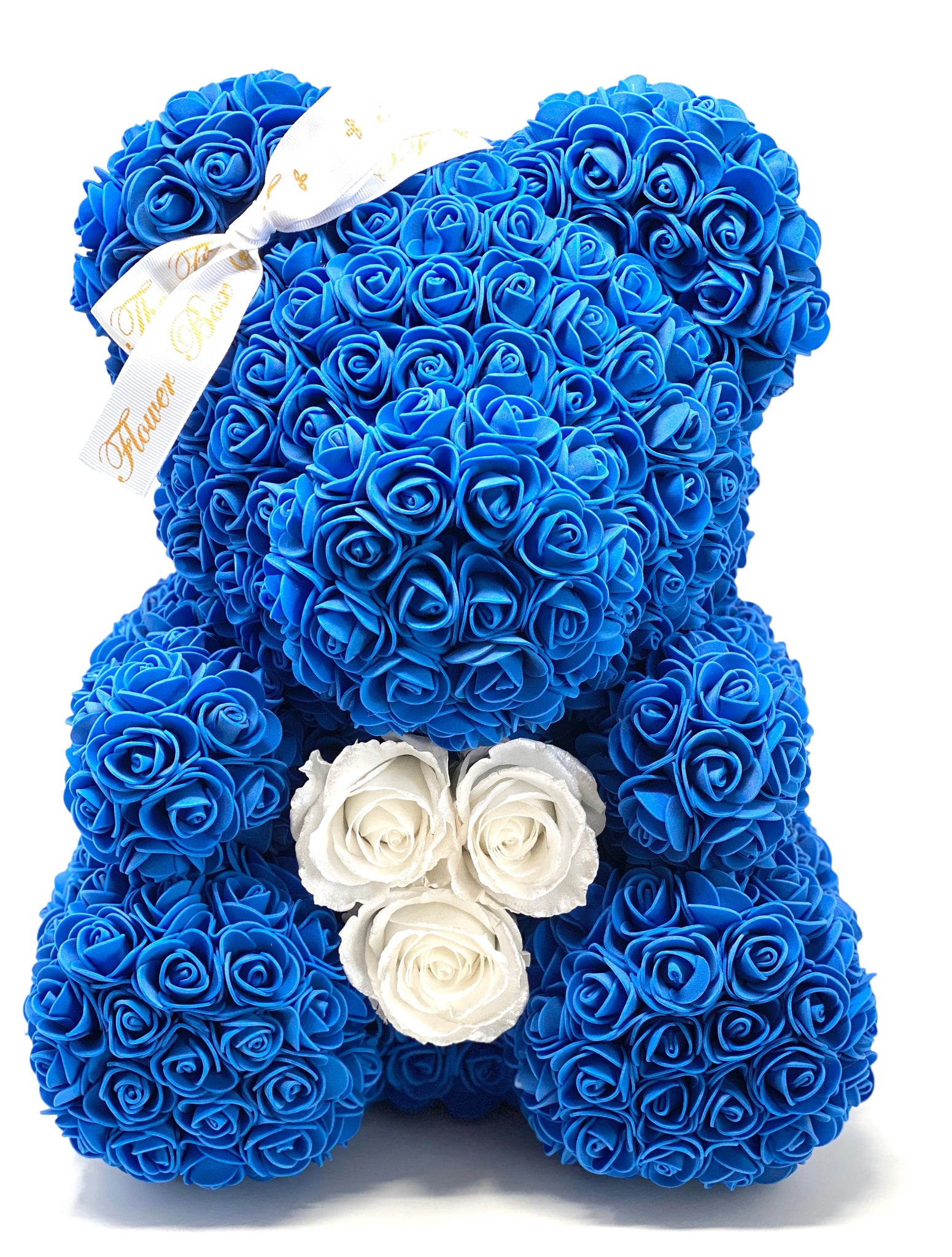 blue flower bear