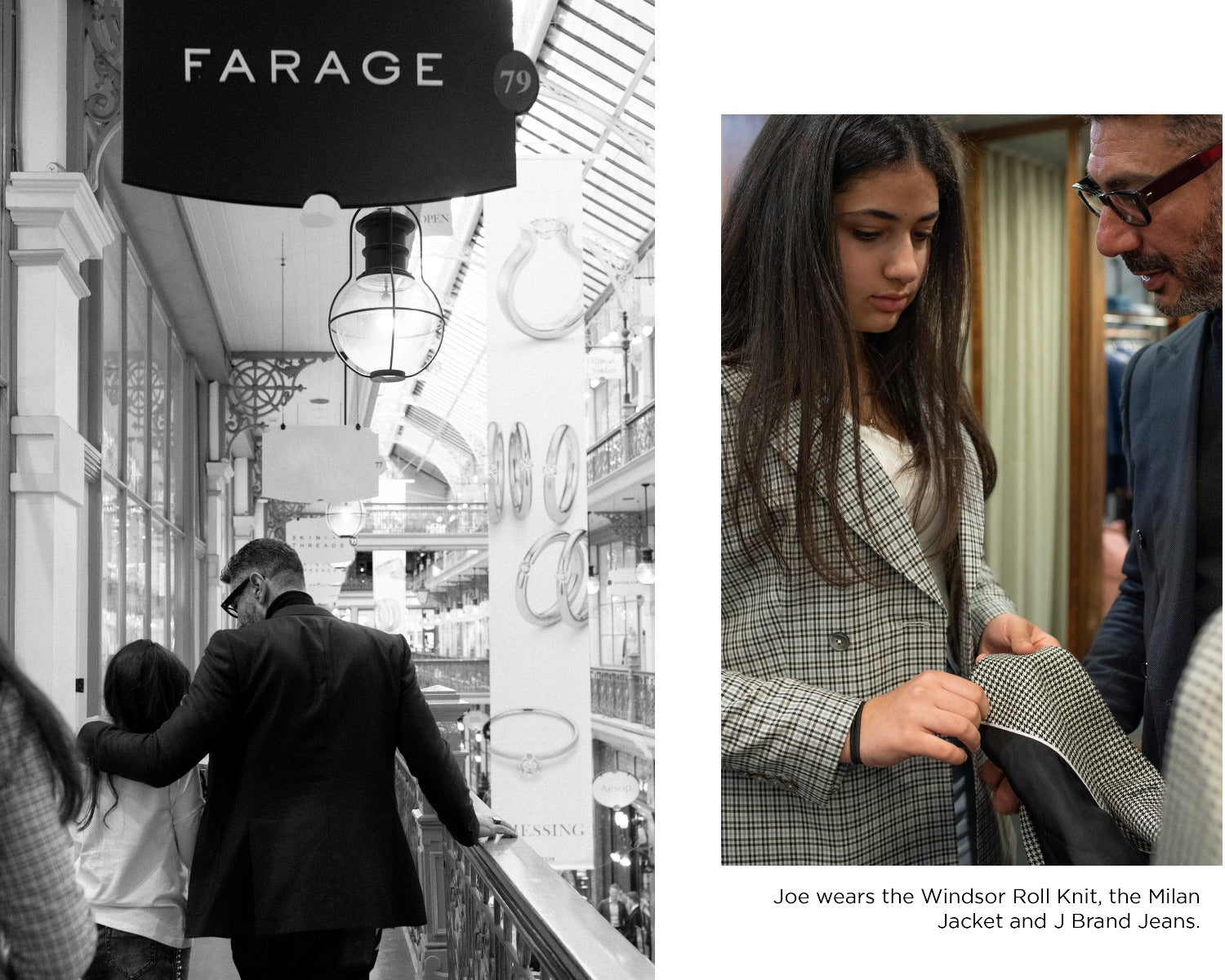 Joe Farage with his 3 daughters at the Strand Arcade 