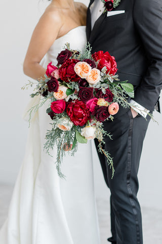 Avalon in Fargo, ND, provides the perfect backdrop for a jewel-toned winter wedding, captured by Two Birds Photography and planned by Gather