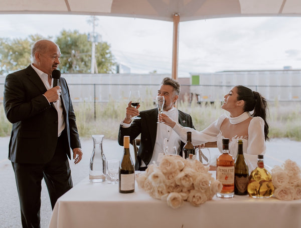 Audra Mari and Josh Duhamel at their wedding reception at Drekker Brewing Company in Fargo, North Dakota