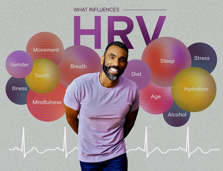 How to improve HRV: Sleep, breath, touch, movement, diet, hydration, age, mindfulness, illness, stress, alcohol