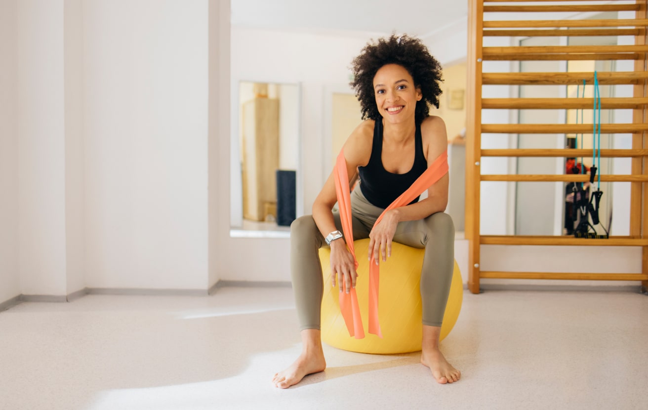 Woman wearing Apollo after a workout