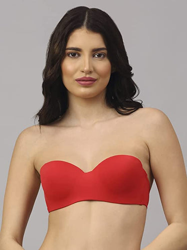 Women's Strapless Non Padded Non Wired Bra (Multi-color)