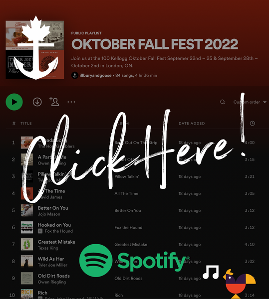 Spotify Oktober Fall Fest Playlist by Illbury+Goose