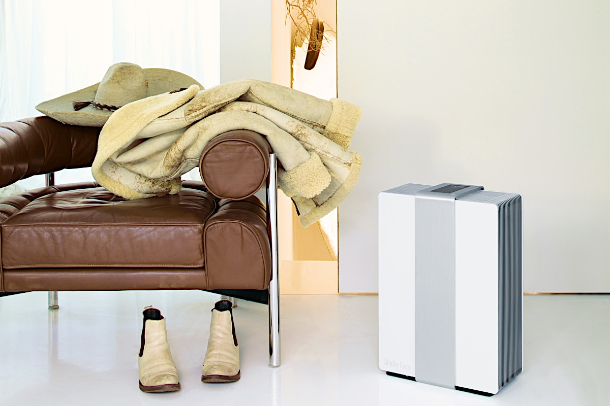 Stadler Form Robert Hybrid Humidifier & Air Purifier Silver In Living Room - Aerify