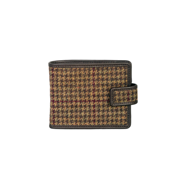 Fold Wallet, Brown & Wine Houndstooth