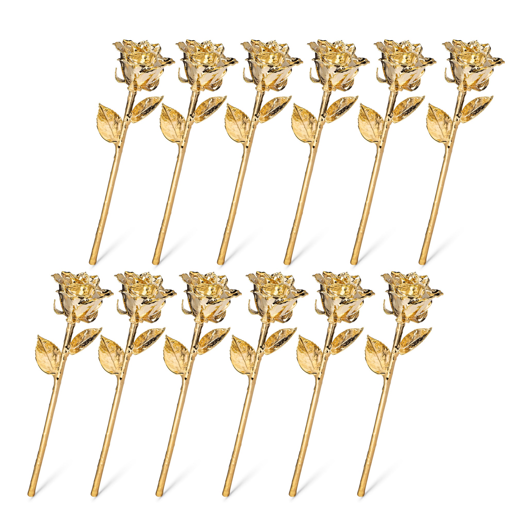 24k Gold Dipped Roses One Dozen The Forever Rose 