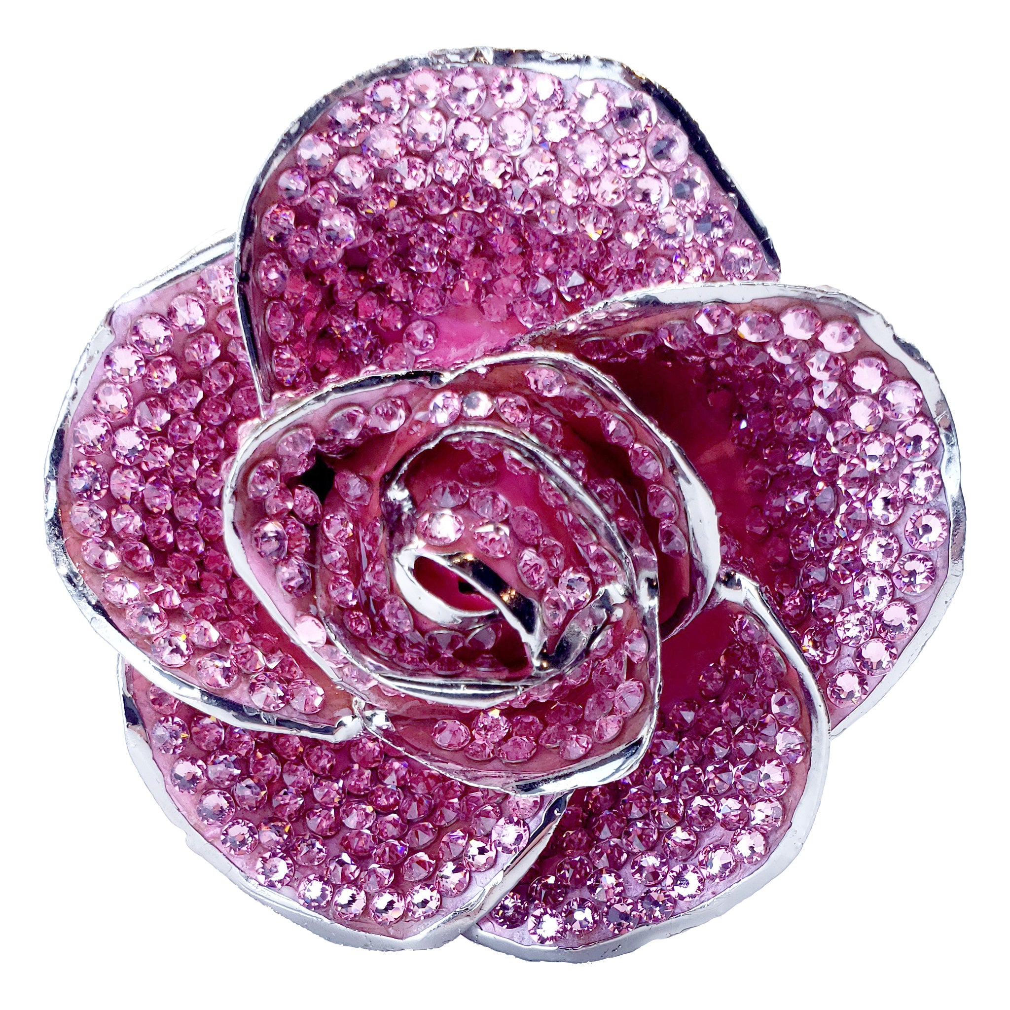 Custom Platinum Trim Forever Rose With Swarovski® Crystals Made To Or The Forever Rose 9957
