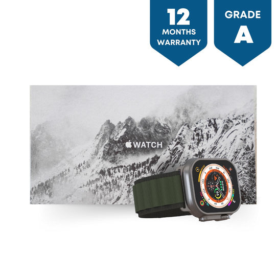 Apple Watch Ultra [GPS + Cellular 49mm] Smart Watch w/Rugged Titanium Case  & Orange Alpine Loop Large. Fitness Tracker, Precision GPS, Action Button