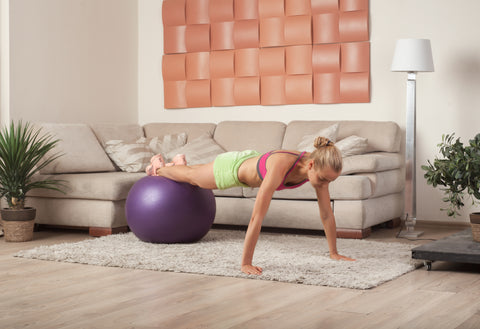 A routine workout from home