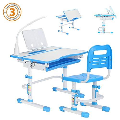 80cm Height Adjustable Children Study Table Chair Suite Kids Ergono